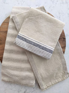 Beige and Gray Towel Set/3