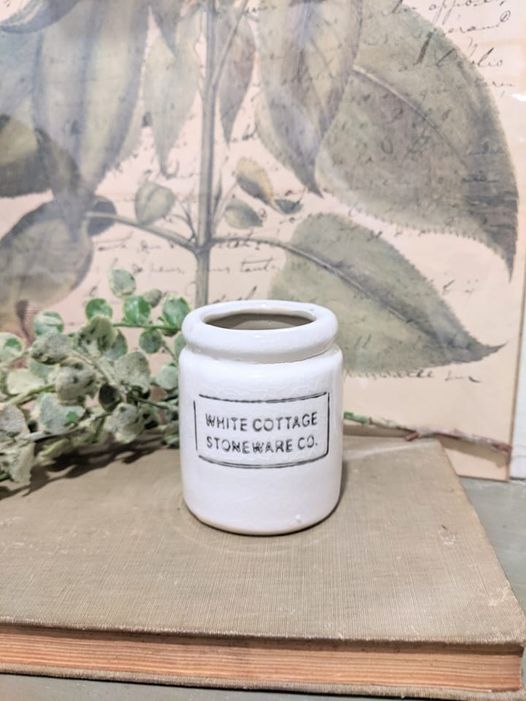 White Cottage Stoneware Co. Mini Crock