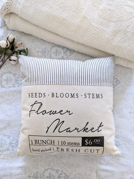 flower market pillow