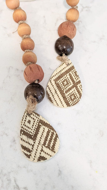 Rustic Orange Beaded Garland