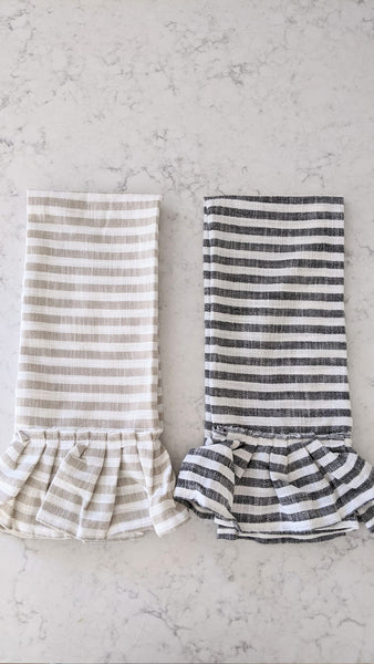 Ruffled Striped Towel