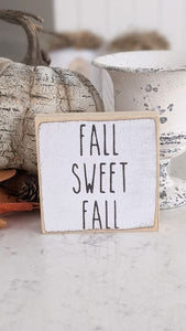 Fall Sweet Fall Mini Block Sign