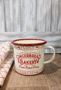 Gingerbread Bakery Enamel Mug