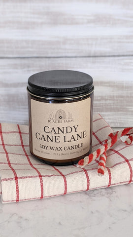 Candy Cane Soy Wax Candle