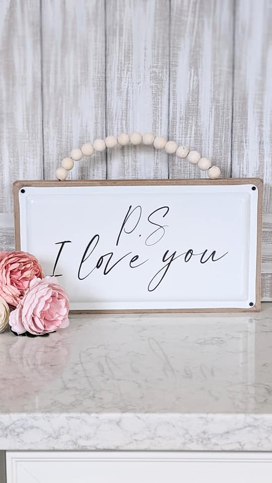 P.S. I Love You Box Sign