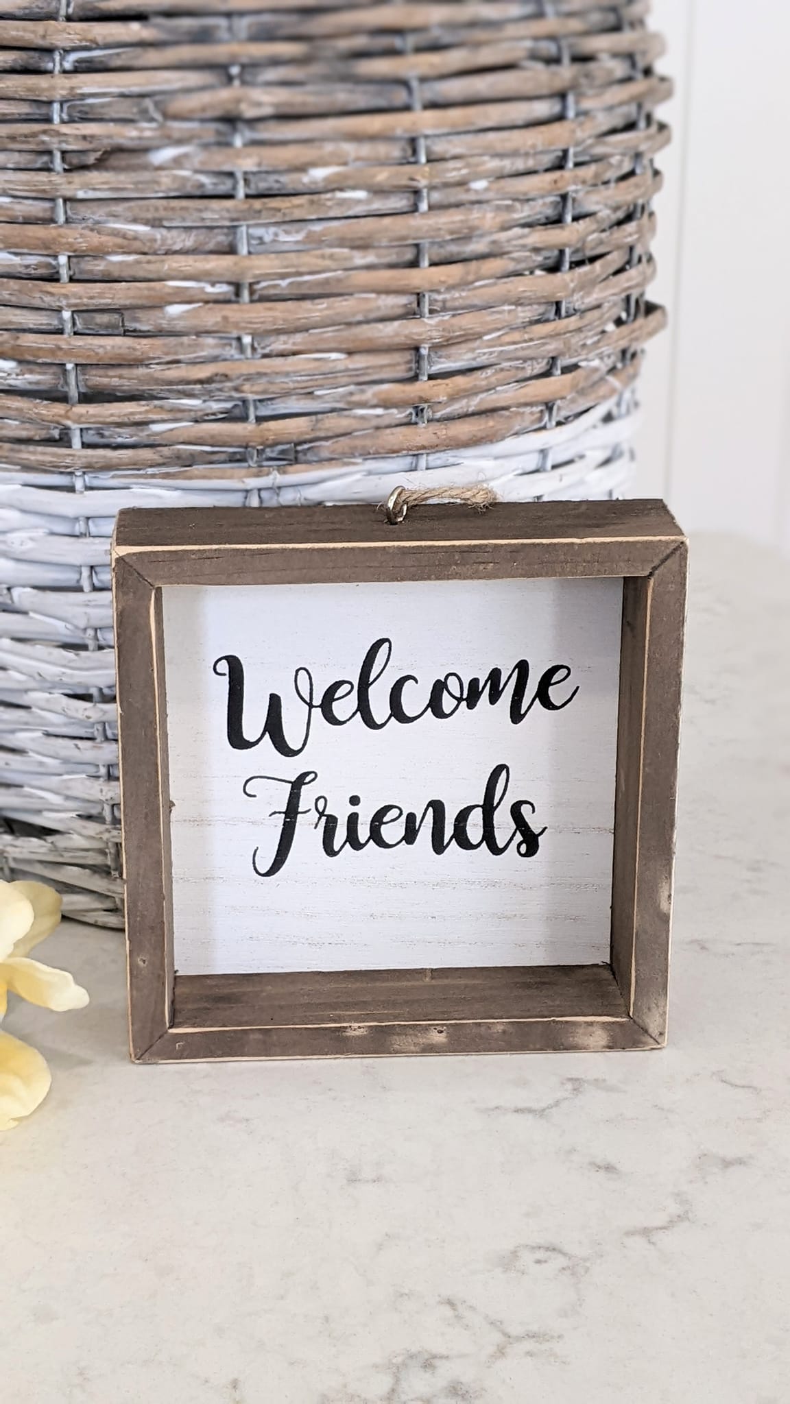 welcome friends mini sign