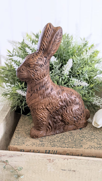 8" Resin Chocolate Bunny