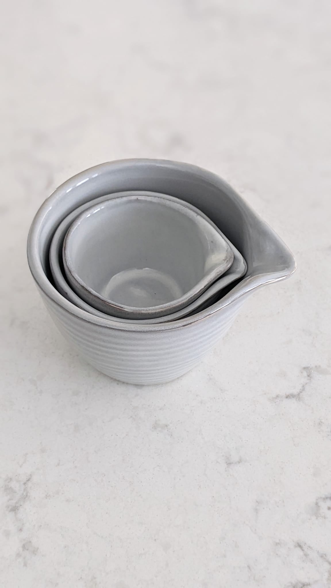 Stoneware Batter Bowl Shaped Cups