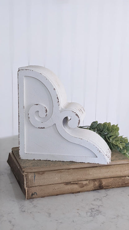 antiqued white corbel
