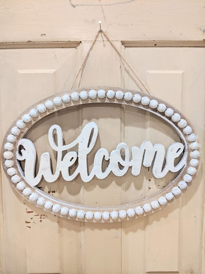 Welcome Beaded Sign