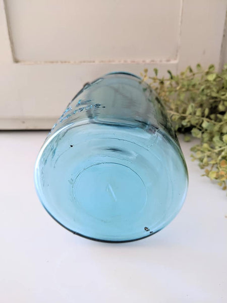 Antique Aqua Blue Ball Quart Jar