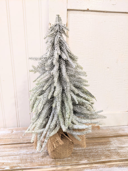 Frosted Down Swept Pine Tree