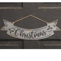 Christmas Metal Banner